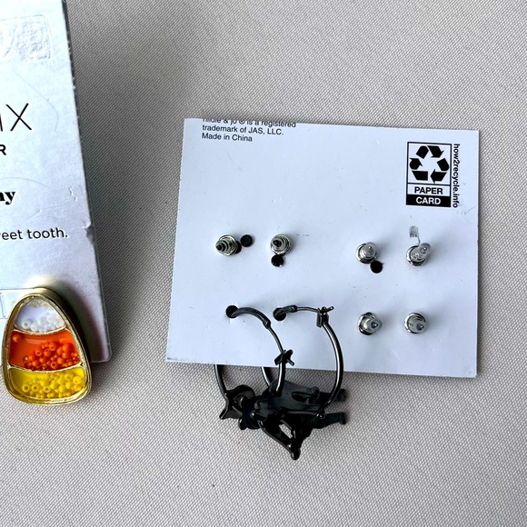 🎃 Halloween earring lot 4 pairs candy corn jacks lanterns ghosts costume - Picture 7 of 7